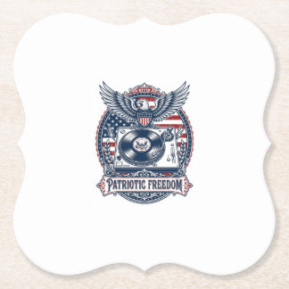 Patriottische Vinyl Collector Vector Graphic T-shi Kartonnen Onderzetters
