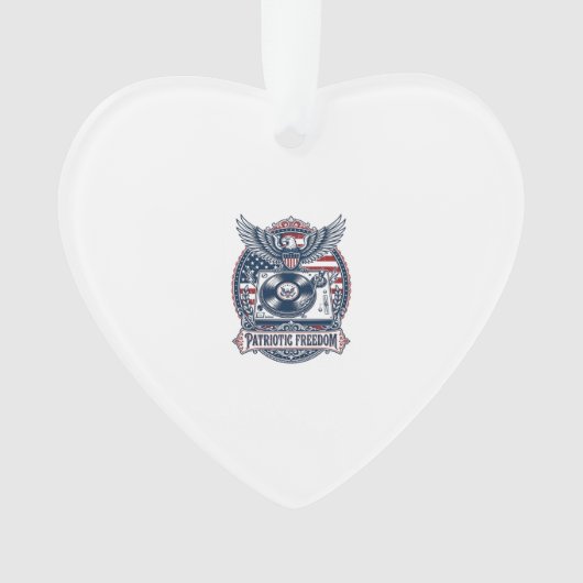 Patriottische Vinyl Collector Vector Graphic T-shi Ornament (voorkant)