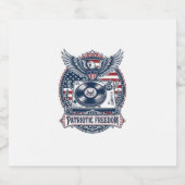 Patriottische Vinyl Collector Vector Graphic T-shi Sparkling Wijnetiket (Enkel label)