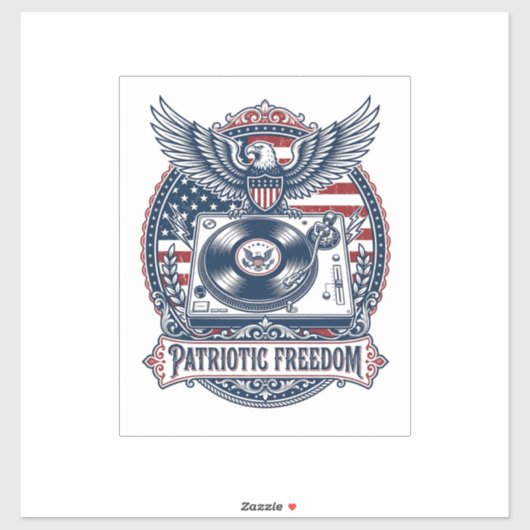 Patriottische Vinyl Collector Vector Graphic T-shi Sticker (Vel)