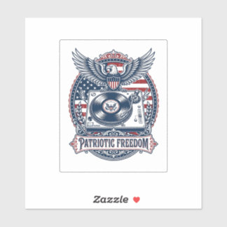Patriottische Vinyl Collector Vector Graphic T-shi Sticker