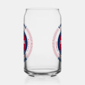 Patriottische Virginia Typography Drinkware Set Blikvorm Glas (Rechts)