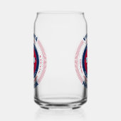 Patriottische Virginia Typography Drinkware Set Blikvorm Glas (Links)