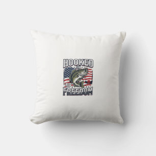 Patriottische Vishaak Verliefd Op Vrijheid Vintage Kussen