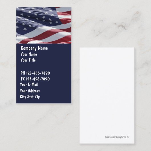 Patriottische Visitekaartjes (Voorkant / Achterkant)