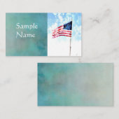 patriottische visitekaartjes Amerikaanse vlagkunst (Voorkant / Achterkant)