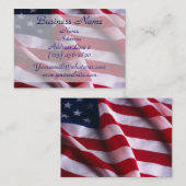 Patriottische Visitekaartjes van de Amerikaanse vl (Voorkant / Achterkant)