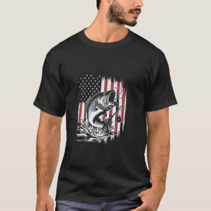Patriottische Visser Amerikaanse Vlag Vintage USA T-shirt
