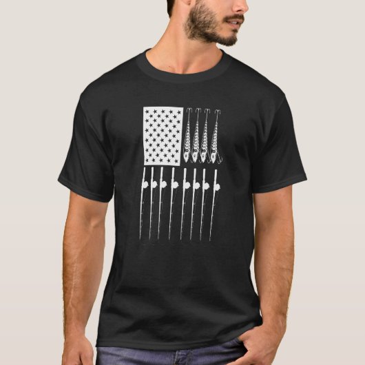 Patriottische Visser Usa Vlag Trots Vissers Ameri T-shirt (Voorkant)