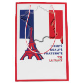 Patriottische Vive La FRANCE Parijs Medium Cadeauzakje (Voorkant)