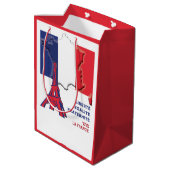 Patriottische Vive La FRANCE Parijs Medium Cadeauzakje (Achterkant Gekanteld)