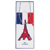Patriottische Vive La FRANCE Parijs Wijn Cadeautas (Achterkant)