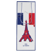 Patriottische Vive La FRANCE Parijs Wijn Cadeautas (Voorkant)