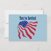 Patriottische vlag 4 juli-feest kaart (Voorkant)
