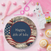 Patriottische Vlag 4 juli Party BBQ Papieren Bordje (Feest)