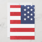 Patriottische Vlag 4 JULI Zomer Barbecue Party Kaart (Achterkant)