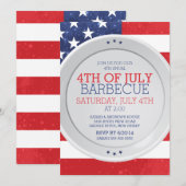 Patriottische Vlag 4 JULI Zomer Barbecue Party Kaart (Voorkant / Achterkant)