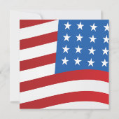 Patriottische vlag 4e juli partijuitnodiging kaart (Achterkant)
