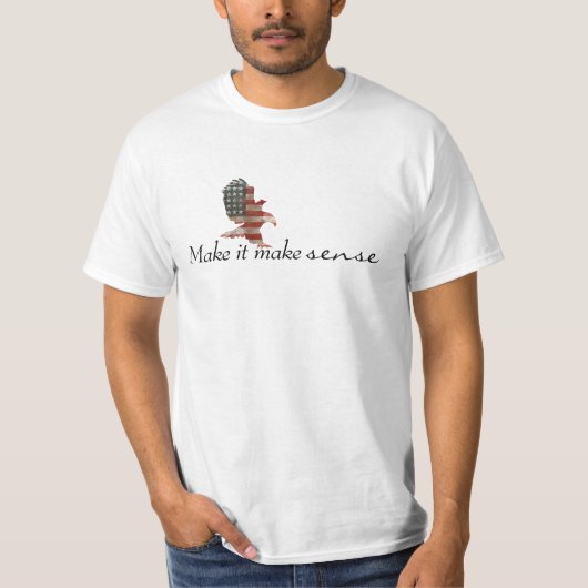 Patriottische Vlag Adelaar met Quote T-shirt (Voorkant)