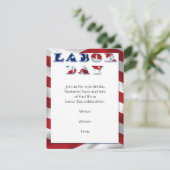 Patriottische Vlag Arbeid Dag Party Uitnodiging (Staand voorkant)