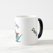 Patriottische vlag bedekte regenboogforel magische mok (Voorkant rechts)