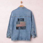 PATRIOTTISCHE VLAG CHRISTELIJK GOD WE VERTROUWEN D DENIM JACKET (Hangar)
