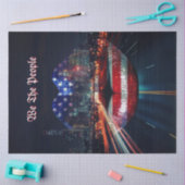 Patriottische Vlag City Scape Lips We the People Tissuepapier (Craft)