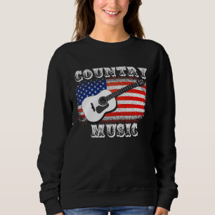 Patriottische Vlag Country Muziek Gitaar Gitarist Trui