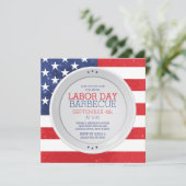Patriottische vlag Dag van de Arbeid Zomer Barbecu Kaart (Staand voorkant)