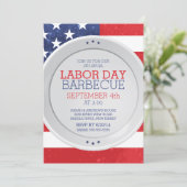 Patriottische vlag Dag van de Arbeid Zomer Barbecu Kaart (Staand voorkant)
