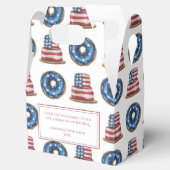 Patriottische Vlag Donuts Cake 4th van Juli Feest Bedankdoosjes (Geopend)