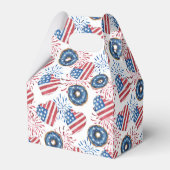 Patriottische Vlag Donuts Vuurwerk 4th of Juli Fee Bedankdoosjes (Achterkant)