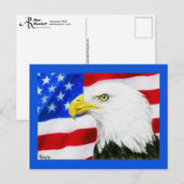 Patriottische Vlag, Eagle Briefkaart - "American P (Voorkant / Achterkant)