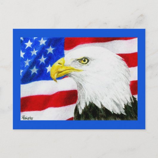 Patriottische Vlag, Eagle Briefkaart - "American P (Voorkant)