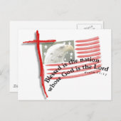 Patriottische vlag en dwars briefkaart (Voorkant / Achterkant)