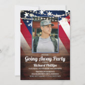 Patriottische vlag en het leger van de Foto gaat w Kaart (Voorkant)