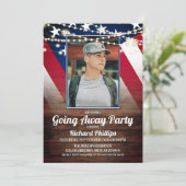 Patriottische vlag en het leger van de Foto gaat w Kaart (Staand voorkant)