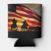 Patriottische vlag en Koelboxxen van cowboy Blikjeskoeler (Voorkant)