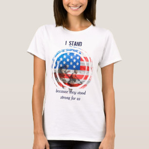 Patriottische vlag en leger t-shirt