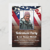 Patriottische vlag en militaire aftredingspartij f kaart (Voorkant)