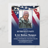 Patriottische vlag en militaire aftredingspartij f kaart (Voorkant)