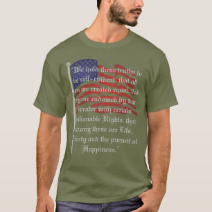 Patriottische vlag en onafhankelijkheidsverklaring t-shirt