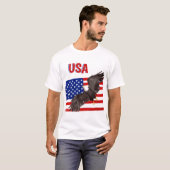 Patriottische vlag en T-shirt van Eagle (Voorkant volledig)