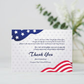 Patriottische vlag Funeral Hartelijk dank Bedankkaart (Staand voorkant)