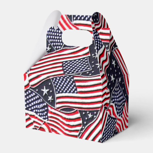 Patriottische Vlag Holiday-draagtas Bedankdoosjes (Achterkant)