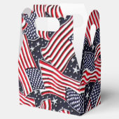 Patriottische Vlag Holiday-draagtas Bedankdoosjes (Geopend)