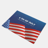 Patriottische Vlag Juli 4e Deurmat (Schuin)