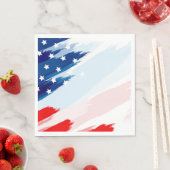 Patriottische Vlag Juli 4th Papieren servetten (Insitu)