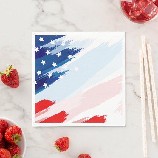 Patriottische Vlag Juli 4th Papieren servetten (Insitu)