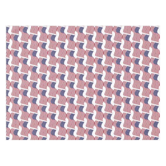 Patriottische Vlag Juli 4th Tafelkleed (Voorkant (Horizontaal))